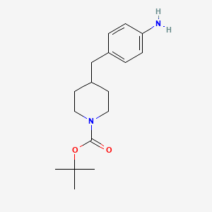 molecular formula C17H26N2O2 B1343049 Tert-butyl 4-(4-aminobenzyl)piperidine-1-carboxylate CAS No. 221532-96-3