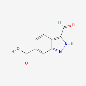 molecular formula C9H6N2O3 B1343050 3-Formyl-1H-indazole-6-carboxylic acid CAS No. 319474-35-6