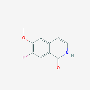 molecular formula C10H8FNO2 B1343059 7-氟-6-甲氧基异喹啉-1(2H)-酮 CAS No. 630422-98-9