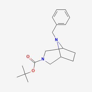 molecular formula C18H26N2O2 B1343081 tert-Butyl 8-benzyl-3,8-diazabicyclo[3.2.1]octane-3-carboxylate CAS No. 201162-52-9