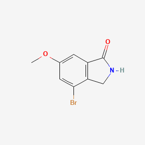 molecular formula C9H8BrNO2 B1343087 4-溴-6-甲氧基异吲哚啉-1-酮 CAS No. 808127-75-5