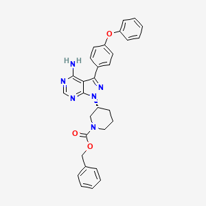 molecular formula C30H28N6O3 B13430937 benzyl (3R)-3-[4-amino-3-(4-phenoxyphenyl)pyrazolo[3,4-d]pyrimidin-1-yl]piperidine-1-carboxylate 