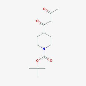 molecular formula C14H23NO4 B1343094 Tert-butyl 4-(3-oxobutanoyl)piperidine-1-carboxylate CAS No. 419571-68-9