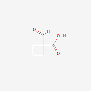 molecular formula C6H8O3 B1343095 1-Formylcyclobutane-1-carboxylic acid 