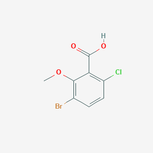 molecular formula C8H6BrClO3 B13431031 3-Bromo-6-chloro-2-methoxybenzoic acid 