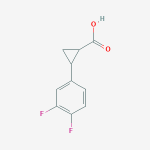molecular formula C10H8F2O2 B1343108 2-(3,4-Difluorophenyl)cyclopropane-1-carboxylic acid CAS No. 1157561-73-3