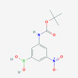 molecular formula C11H15BN2O6 B1343111 3-Boc-Amino-5-nitrophenylboronic acid CAS No. 508178-11-8