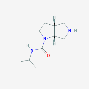 molecular formula C10H19N3O B13431137 rac-(3aR,6aR)-N-(propan-2-yl)-octahydropyrrolo[2,3-c]pyrrole-1-carboxamide,cis 