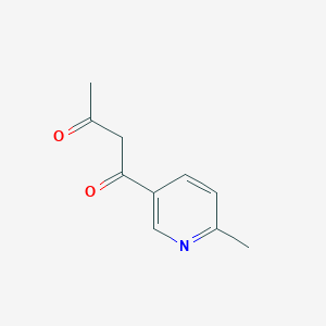 molecular formula C10H11NO2 B1343116 1-(6-Methylpyridin-3-yl)butane-1,3-dione CAS No. 56703-83-4