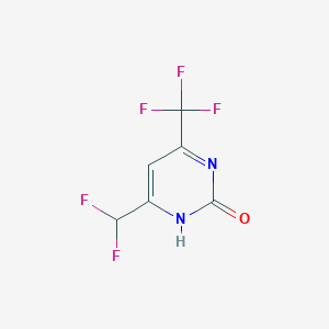 molecular formula C6H3F5N2O B13431167 4-(Difluoromethyl)-6-(trifluoromethyl)pyrimidin-2-OL 