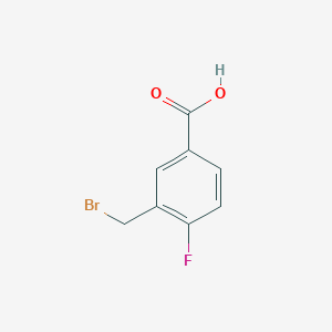molecular formula C8H6BrFO2 B1343119 3-(Bromomethyl)-4-fluorobenzoic acid CAS No. 89540-20-5