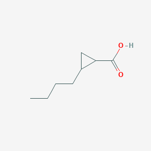 molecular formula C8H14O2 B1343125 2-Butylcyclopropanecarboxylic acid CAS No. 13536-04-4
