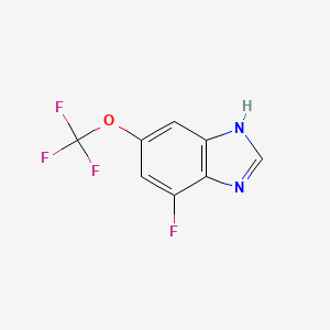 molecular formula C8H4F4N2O B13431264 4-Fluoro-6-(trifluoromethoxy)-1H-benzimidazole 
