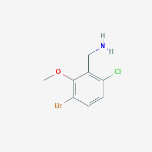 molecular formula C8H9BrClNO B13431358 3-Bromo-6-chloro-2-methoxybenzylamine 