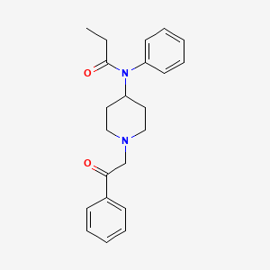 molecular formula C22H26N2O2 B13431439 N-(1-Phenacyl-4-piperidyl)propionanilide 