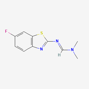 molecular formula C10H10FN3S B13431453 N'-(6-Fluoro-1,3-benzothiazol-2-yl)-N,N-dimethylimidoformamide 