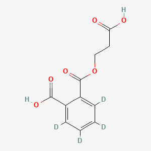 molecular formula C11H10O6 B13431473 Mono(2-carboxyethyl) Phthalate-d4 