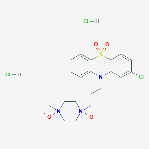molecular formula C20H26Cl3N3O4S B13431525 Prochlorperazine Sulfone N1,N4-Dioxide Dihydrochloride (Prochlorperazine N1,N4,S,S-Tetraoxide Dihydrochloride) 