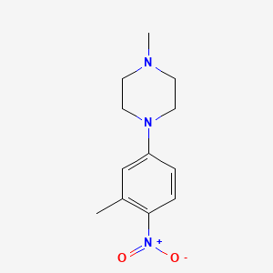 molecular formula C12H17N3O2 B1343153 1-Methyl-4-(3-methyl-4-nitrophenyl)piperazine CAS No. 16154-61-3