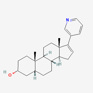 molecular formula C24H33NO B13431543 (3R,5R,8R,9S,10S,13S,14S)-10,13-dimethyl-17-pyridin-3-yl-2,3,4,5,6,7,8,9,11,12,14,15-dodecahydro-1H-cyclopenta[a]phenanthren-3-ol 