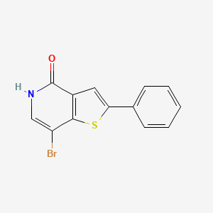 molecular formula C13H8BrNOS B1343156 7-Bromo-2-phenylthieno[3,2-c]pyridin-4(5H)-one CAS No. 690636-04-5