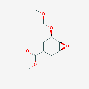 molecular formula C11H16O5 B13431580 ethyl (1S,5R,6S)-5-(methoxymethoxy)-7-oxabicyclo[4.1.0]hept-3-ene-3-carboxylate 