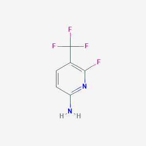 molecular formula C6H4F4N2 B13431603 6-Fluoro-5-(trifluoromethyl)pyridin-2-amine 