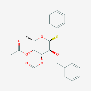 molecular formula C23H26O6S B13431609 [(2S,3R,4R,5S,6S)-4-acetyloxy-2-methyl-5-phenylmethoxy-6-phenylsulfanyloxan-3-yl] acetate 
