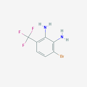 molecular formula C7H6BrF3N2 B13431624 4-Bromo-2,3-diaminobenzotrifluoride 