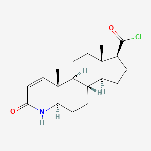 molecular formula C19H26ClNO2 B13431629 3-Oxo-4-aza-5alpha-androst-1-ene-17beta-carboxylic Acid Chloride 
