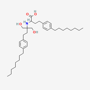 molecular formula C37H59NO4 B13431637 N-[2(4-(-Octylphenyl))butanoic Acid] Fingolimod 