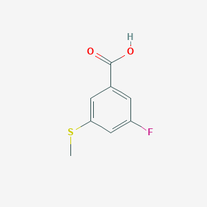 molecular formula C8H7FO2S B1343165 3-氟-5-(甲硫基)苯甲酸 CAS No. 453565-64-5