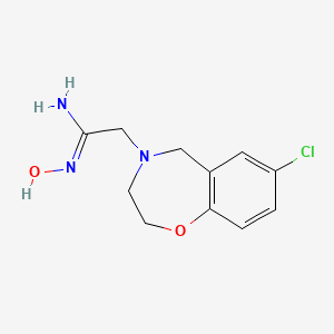 molecular formula C11H14ClN3O2 B13431653 (Z)-2-(7-chloro-2,3-dihydrobenzo[f][1,4]oxazepin-4(5H)-yl)-N'-hydroxyacetimidamide 