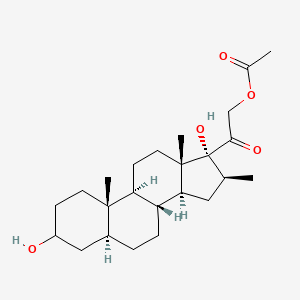 molecular formula C24H38O5 B13431674 21-Acetoxy-3b,17a-dihydroxy-16b-methyl-5a-pregnan-20-one 