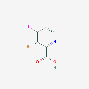 molecular formula C6H3BrINO2 B13431676 3-Bromo-4-iodopicolinic acid 