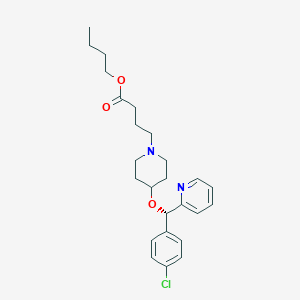 molecular formula C25H33ClN2O3 B13431717 Bepotastine N-Butyl Ester 