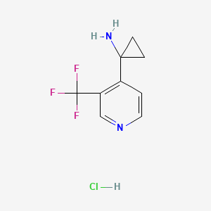 molecular formula C9H10ClF3N2 B13431742 1-[3-(Trifluoromethyl)-4-pyridyl]cyclopropanamine hydrochloride 