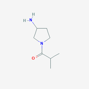 molecular formula C8H16N2O B1343175 1-(3-Aminopyrrolidin-1-yl)-2-methylpropan-1-one CAS No. 833483-47-9
