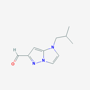molecular formula C10H13N3O B13431752 1-isobutyl-1H-imidazo[1,2-b]pyrazole-6-carbaldehyde 