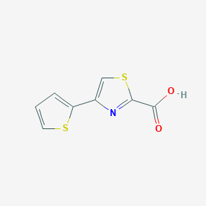 molecular formula C8H5NO2S2 B1343176 4-(Thiophen-2-yl)thiazole-2-carboxylic acid CAS No. 847956-14-3