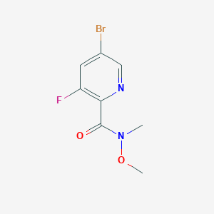 molecular formula C8H8BrFN2O2 B1343178 5-bromo-3-fluoro-N-methoxy-N-methylpyridine-2-carboxamide CAS No. 669066-92-6
