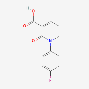 molecular formula C12H8FNO3 B1343179 1-(4-Fluorophenyl)-2-oxo-1,2-dihydropyridine-3-carboxylic acid CAS No. 868171-67-9