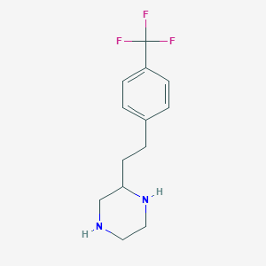 molecular formula C13H17F3N2 B1343182 2-[4-(Trifluoromethyl)phenethyl]piperazine CAS No. 1033463-32-9