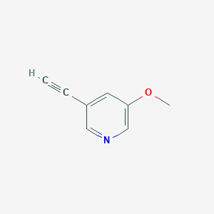 molecular formula C8H7NO B1343183 3-乙炔基-5-甲氧基吡啶 CAS No. 686768-50-3