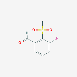 molecular formula C8H7FO3S B13431845 3-Fluoro-2-(methylsulphonyl)benzaldehyde 