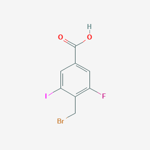 molecular formula C8H5BrFIO2 B13431890 4-(Bromomethyl)-3-fluoro-5-iodobenzoic acid 
