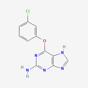 molecular formula C11H8ClN5O B13431923 6-(3-chlorophenoxy)-7H-purin-2-amine 