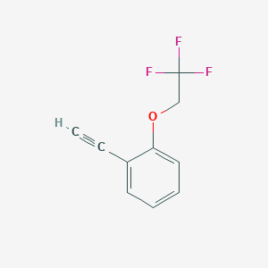 molecular formula C10H7F3O B13432027 2-(2,2,2-Trifluoroethoxy)phenylacetylene 