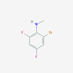 molecular formula C7H6BrF2N B1343205 2-Bromo-4,6-difluoro-N-methylaniline CAS No. 876061-36-8
