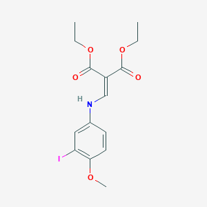 molecular formula C15H18INO5 B13432094 Diethyl 2-(((3-iodo-4-methoxyphenyl)amino)methylene)malonate 